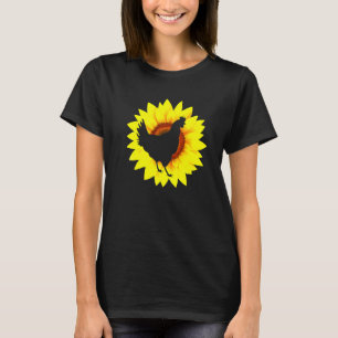 Chicken Sunflower Spring Summerfloral Chicken Flow T-Shirt