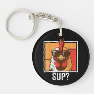 Chicken Sunglasses Animal Farm Funny For Farmer Key Ring