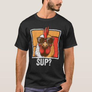 Chicken Sunglasses Animal Farm Funny For Farmer T-Shirt