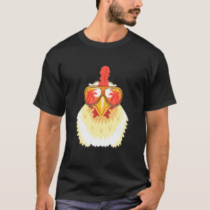 Chicken Sunglasses Beach Summer Pool Party Chicken T-Shirt