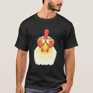 Chicken Sunglasses Beach Summer Pool Party Chicken T-Shirt