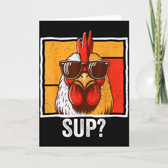 Chicken Sungles Animal Farm Funny For Farmer Men W Card (Front)