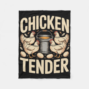Chicken Tender Funny Chicken Farmer Pun Humour _1 Fleece Blanket