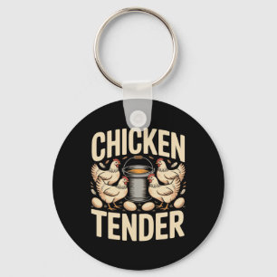 Chicken Tender Funny Chicken Farmer Pun Humour _1 Key Ring