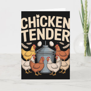 Chicken Tender Funny Chicken Farmer Pun Humour _2 Card