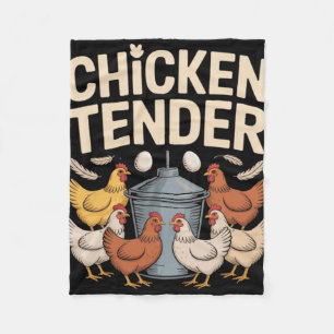 Chicken Tender Funny Chicken Farmer Pun Humour _2 Fleece Blanket