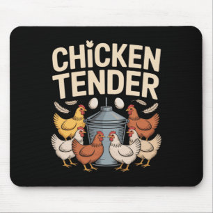 Chicken Tender Funny Chicken Farmer Pun Humour Mouse Mat