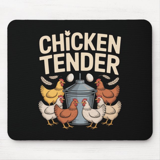Chicken Tender Funny Chicken Farmer Pun Humour  Mouse Mat (Front)