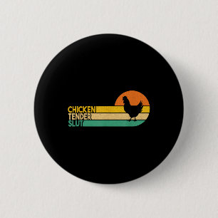 Chicken Tender Funny Crispy Nuggets Foodie 6 Cm Round Badge