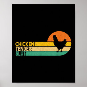 Chicken Tender Funny Crispy Nuggets Foodie Poster