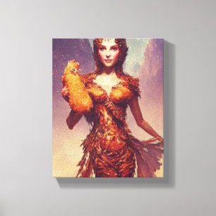 Chicken Tendies Goddess  Canvas Print