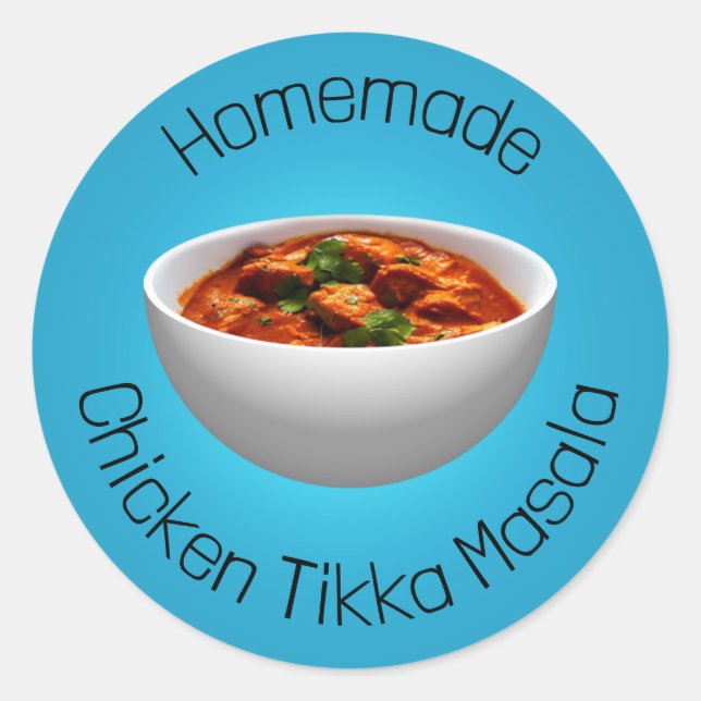 Chicken Tikka Masala Classic Round Sticker (Front)