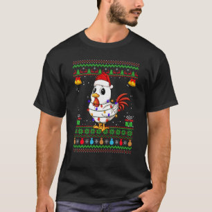 Chicken Tree Lights Ugly Sweater Christmas Animals