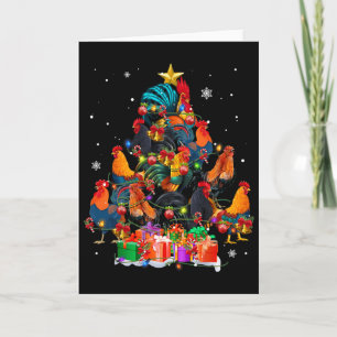 Chicken Tree Merry Christmas Chickmas Card