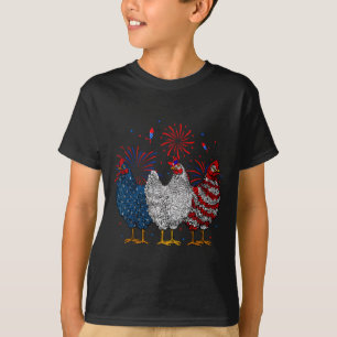 Chicken Usa Flag Patriotic Chicken Lover 4th Of Ju T-Shirt