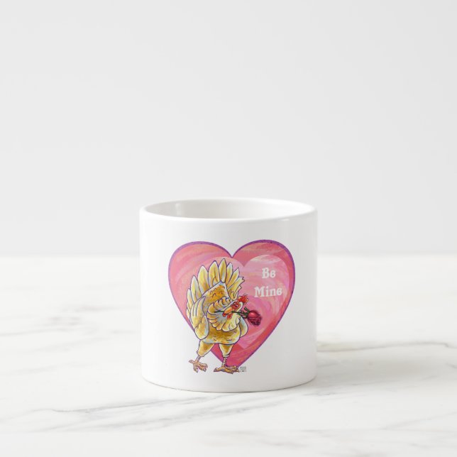 Chicken Valentine's Day Espresso Cup (Front)