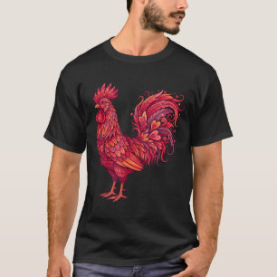 Chicken Valentines Day Heart For Farmers Cute Chic T-Shirt