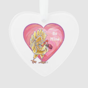Chicken Valentine's Day Ornament