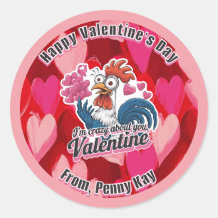 Chicken Valentines Sticker