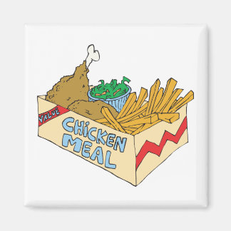 chicken value meal in a box magnet