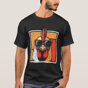 Chicken Vintage Funny Rooster Farmer Chickens Fath T-Shirt