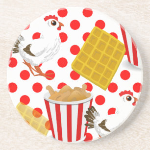 chicken waffles coaster