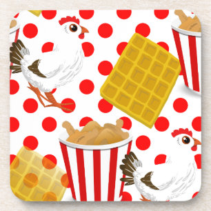chicken waffles coaster