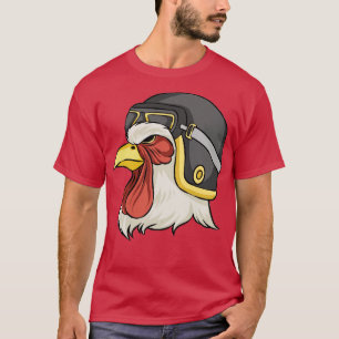 Chicken Wearing Helmet And Goggles Chickens Hens T-Shirt