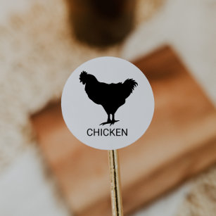 Chicken Wedding Meal Choice Classic Round Sticker