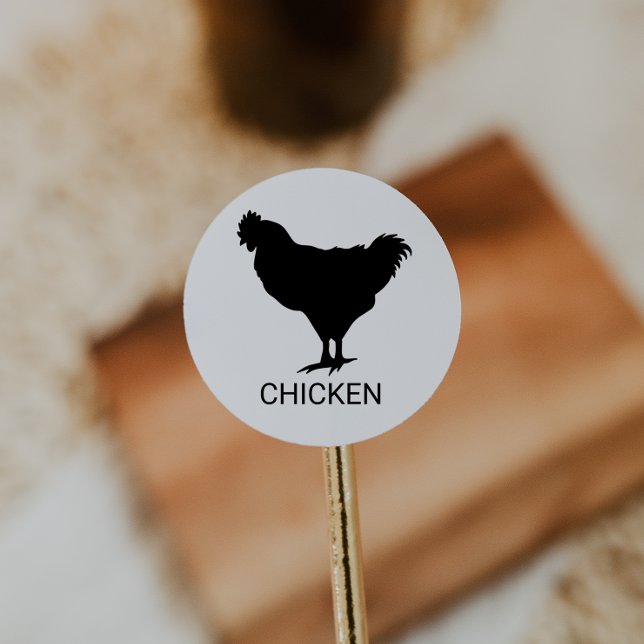 Chicken Wedding Meal Choice Classic Round Sticker (Creator Uploaded)