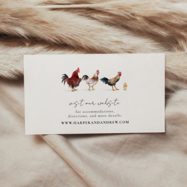Chicken Wedding Website Enclosure Card (Creator Uploaded)