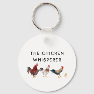 Chicken Whisperer Farm Animal Key Ring