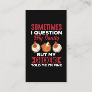 Chicken Whisperer Farming Crazy Animal Farmer Business Card
