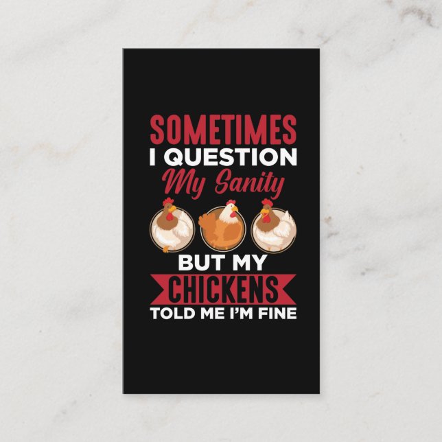 Chicken Whisperer Farming Crazy Animal Farmer Business Card (Front)