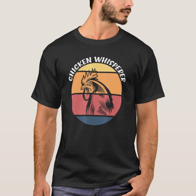 Chicken Whisperer Rooster Farm Animal Farmer Retro T-Shirt (Front)
