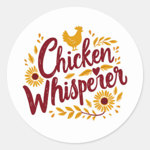 Chicken Whisperer Rustic Farmhouse Cottagecore Classic Round Sticker