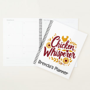 Chicken Whisperer Rustic Farmhouse Cottagecore Planner