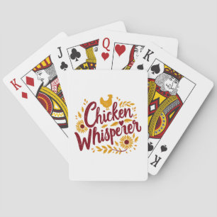 Chicken Whisperer Rustic Farmhouse Cottagecore Playing Cards