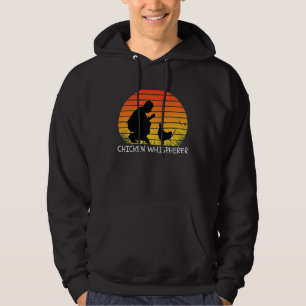 Chicken Whisperer with Retro Sunset Backyard Chic Hoodie