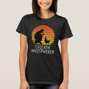 Chicken Whisperer with Retro Sunset Backyard Chick T-Shirt
