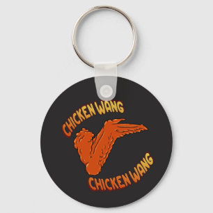 Chicken Wing Button Keychain
