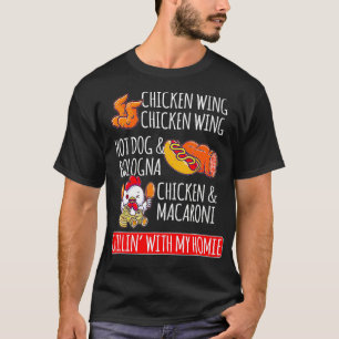 Chicken Wing Chicken Wing Hot Dog And Bologna1 T-Shirt