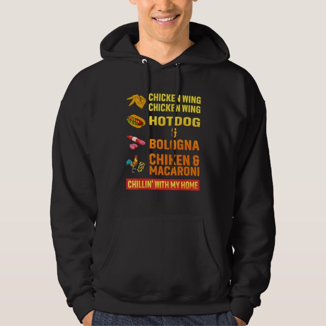 Chicken Wing Chicken Wing Hot Dog And Bologna Hoodie (Front)