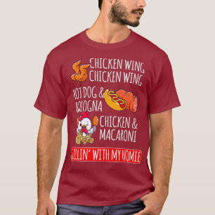 Chicken Wing Chicken Wing Hot Dog And Bologna T-Shirt