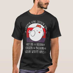 Chicken Wing Chicken Wing Hot Dog Bologna Viral So T-Shirt