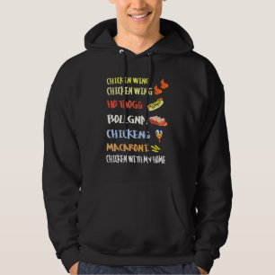 Chicken Wing Chicken Wing Hotdog And Bologna Kids Hoodie