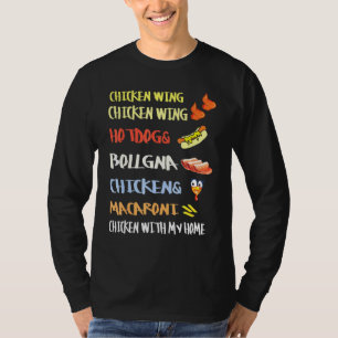 Chicken Wing Chicken Wing Hotdog And Bologna Kids T-Shirt