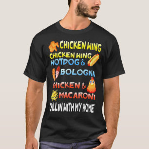 Chicken Wing Chicken Wing Hotdog And Bologna Kids T-Shirt