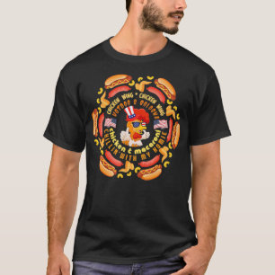 Chicken Wing Chicken Wing Hotdog and Bologna T-Shirt