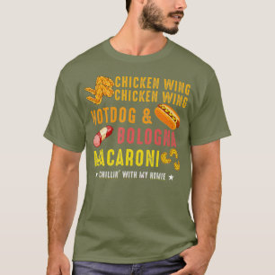 Chicken Wing Chicken Wing Hotdog and Bologna T-Shirt